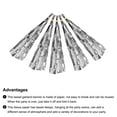 thumbnail image 4 of Uxcell 15Pcs Silver Tassel Garland Banner w Rope for Wedding Birthday Party Decoration, 4 of 6