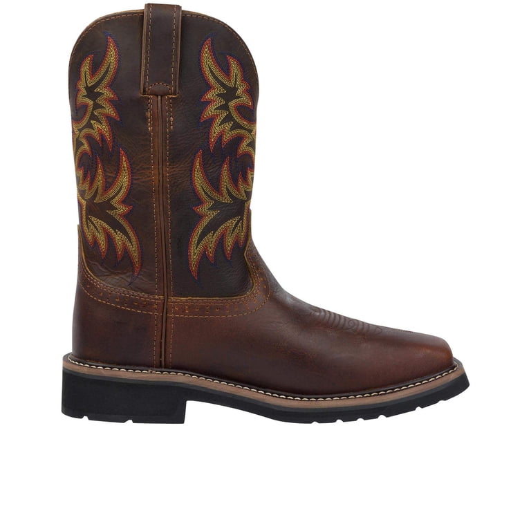 Justin Original Men's Stampede Steel Toe Square Work Boot, Rugged