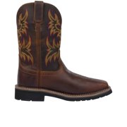 Justin Original Work Boots Mens Stampede Steel Toe Square Toe Work Boot ONE SIZE RUGGED TAN