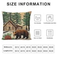 thumbnail image 5 of Qinduosi Jungle Wooden Cabin Pillow Covers for Couch Sofa Bed,Outdoor Adventure Pillow Cases Cushion Covers " Set of ,Retro Wood Frame Bear Paw Print Square Cushion Cases, 5 of 5