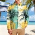 thumbnail image 1 of Ceisia Men's Regular-Fit Tropical Plant Print Long-Sleeve Button-Down Shirt for Spring/Summer Gift, 1 of 7