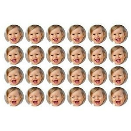 24 Custom Any Photo Mini Edible Cupcake Decoration Toppers Images