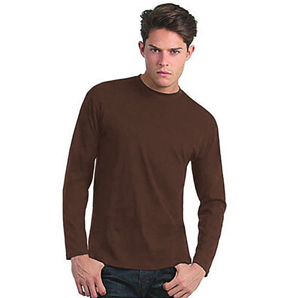 B\u0026C Mens Exact Plain Long Sleeve Crew 