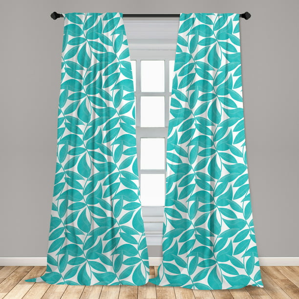 Turquoise Curtains 2 Panels Set, Turquoise Curtains Dining Room Ideas