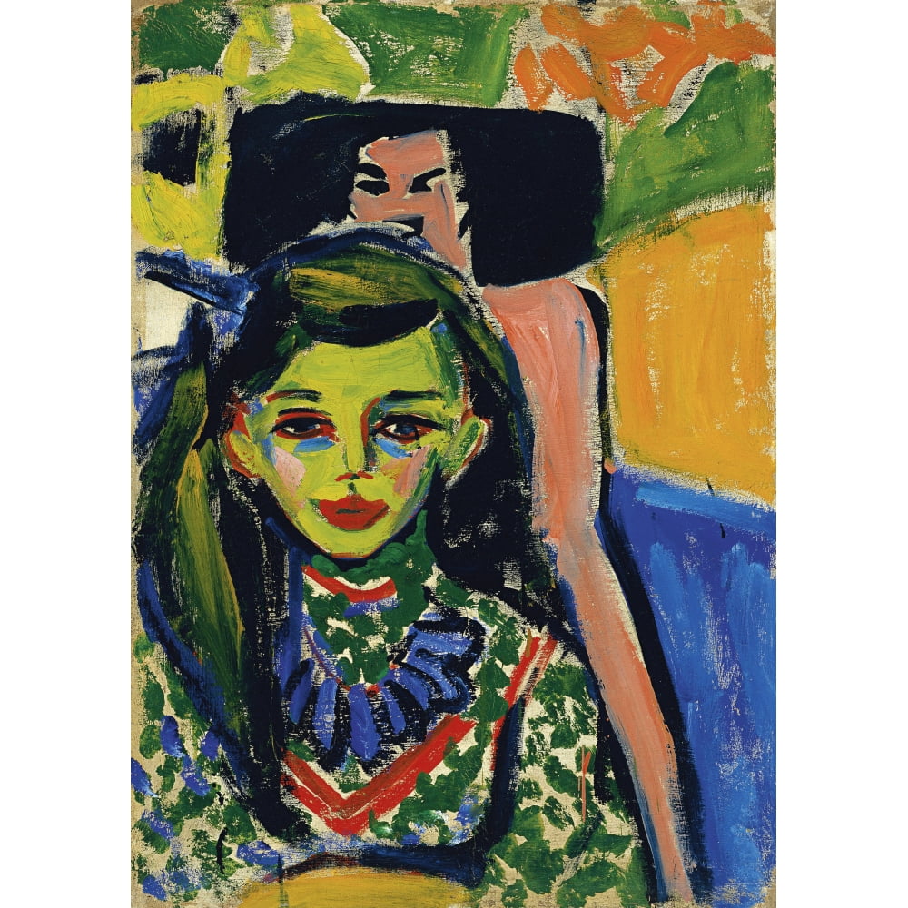 Kirchner Franzi 1910 NFrNzi In Front Of Carved Chair Oil