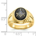 thumbnail image 5 of 14K Yellow Gold Ring Band Themed Men's Oval Masonic, Size 8, 5 of 5