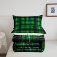 thumbnail image 5 of Manfei Geometric Check Twin Comforter Sets,Classic Plaid Bedding Set,Green Black Purple,Christmas Reversible,2 Pieces,1 Comforter and 1 Pillowcase,2 Pieces,1 Comforter and 1 Pillowcase, 5 of 7