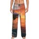 thumbnail image 1 of Balery Sunset Dancing Dolphin B Pantalones de pijama para hombre, pijama ultraligero, pantalón de descanso-XX-Large, 1 of 6