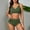 Green, variant on Women's Crisscross Ruched High Waisted Bottom Bikini Set Two Piece Swimsuit Tankini for Women Beach Wave Trim Cami Bra & Tummy Control Ruched Thong Bikini Sets Yellow 4-8