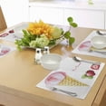 thumbnail image 4 of Ambesonne Ice Cream Place Mats Set of 4, Summer Flavors, Standard Size, Sand Brown Pale Pink, 4 of 6