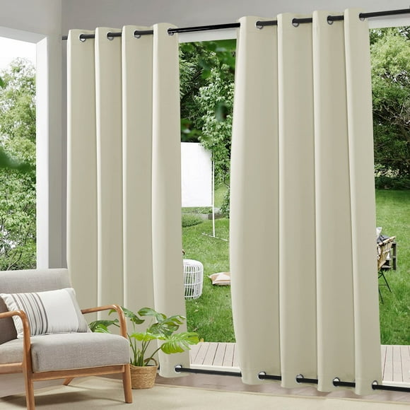 Cortinas de exterior RYB HOME 132 x 274 cm a prueba de viento e impermeables