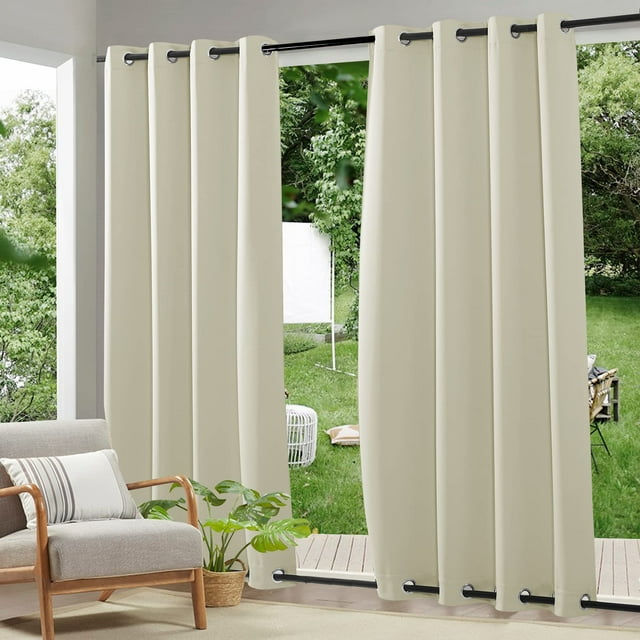 Cortinas de exterior RYB HOME 132 x 274 cm a prueba de viento e impermeables