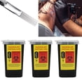 thumbnail image 3 of Waste Needle Case, Black  Waste Needle Container, Translucent Cover Pratical Portable For Place Discarded   Place Disposable Handles, 3 of 8