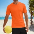 thumbnail image 2 of Razzly Men's Athletic T-Shirts for Outdoor Sports - Short Sleeve UPF 50+ Quick Drying Swim Shirt Rash Guard for Summer Activities(Orange,XL), 2 of 5