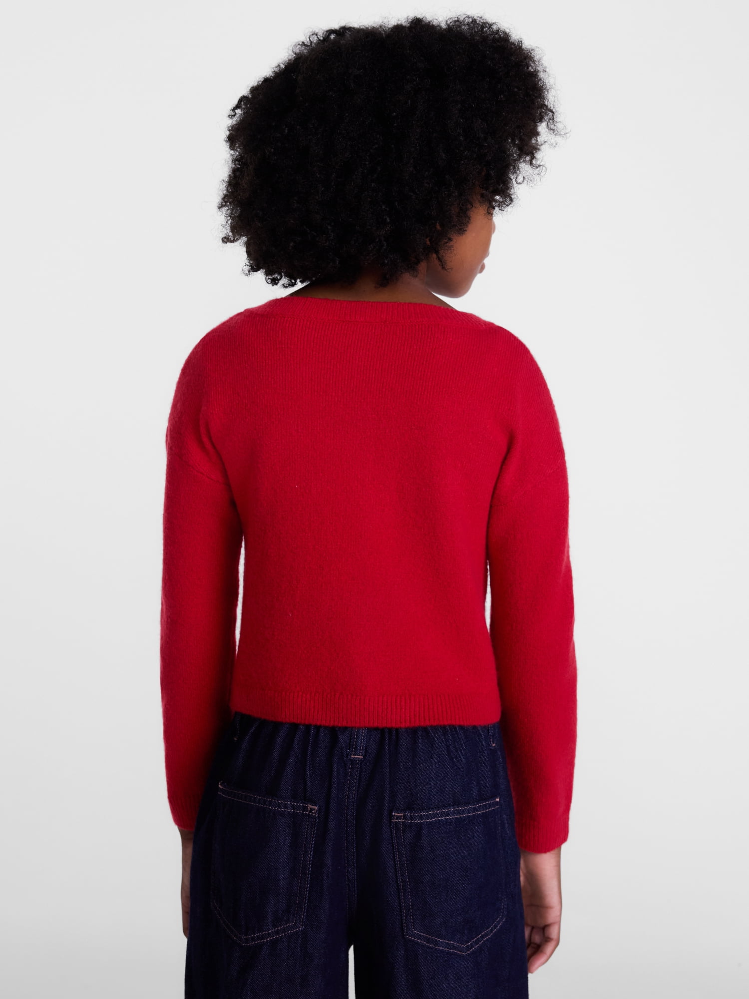 Weekend Academy Girls Button Front Cardigan with Long Sleeves, Sizes 4-18