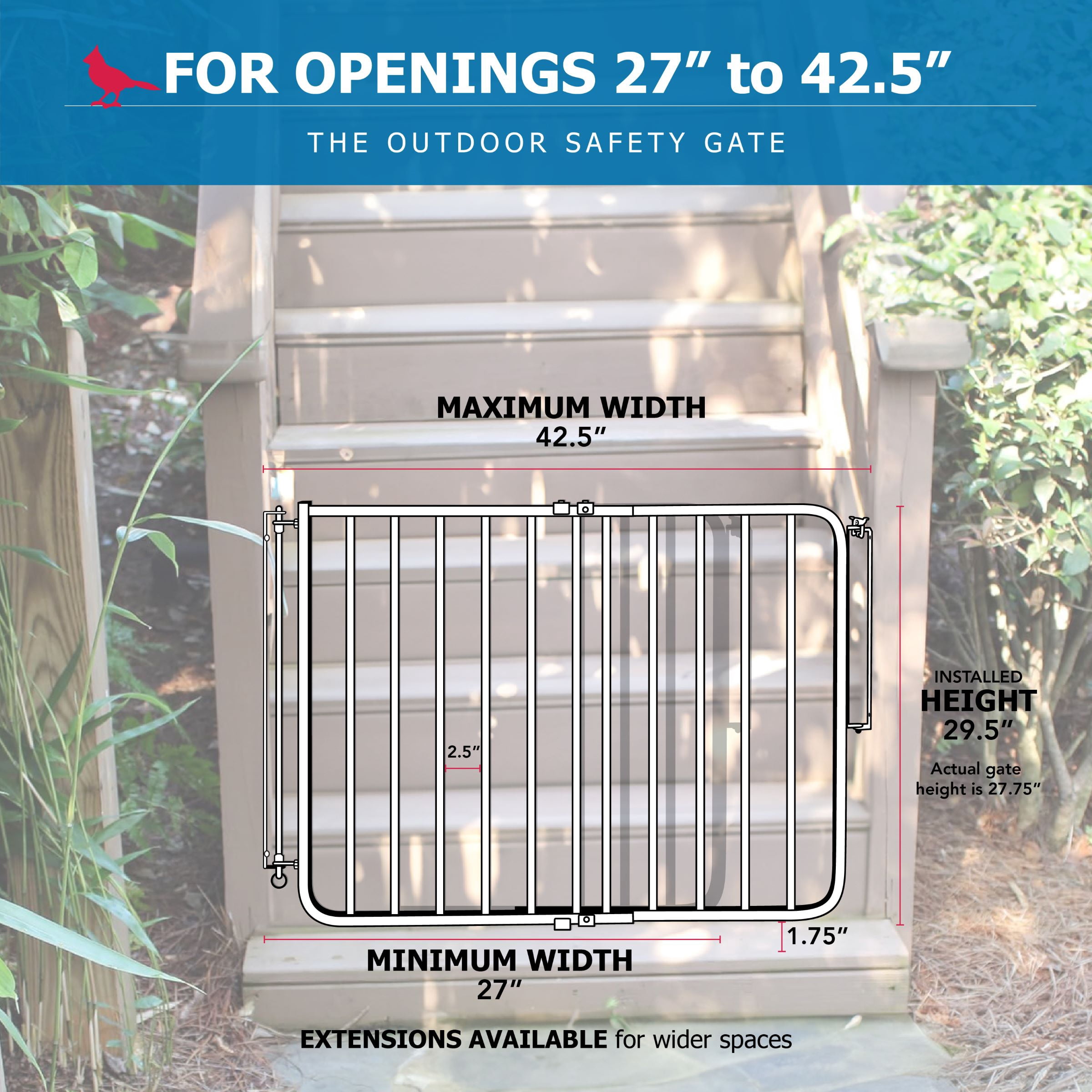 Cardinal Gates Outdoor Safety Gate - White