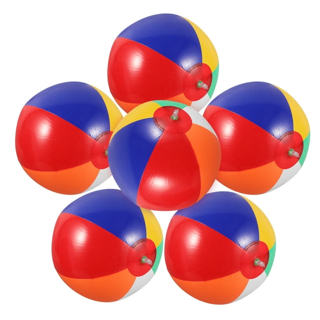 6 pelotas inflables coloridas para playa, piscina y agua, juguetes para niños.