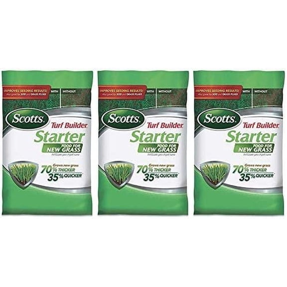 Scotts Turf Builder Starter Food for New Grass - Lawn Fertilizer - 3 Pack, 15 lb
