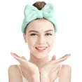 thumbnail image 3 of Gymayou Spa Headbands Makeup Bow Headband For Washing Face skincare headbands for women Mint Green, 3 of 4