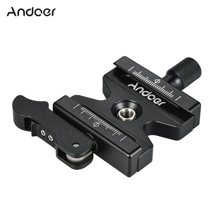 Andoer CL-50LS Aluminum Alloy Quick Release Clamp with Adjustable Lever Knob-Type 1/4