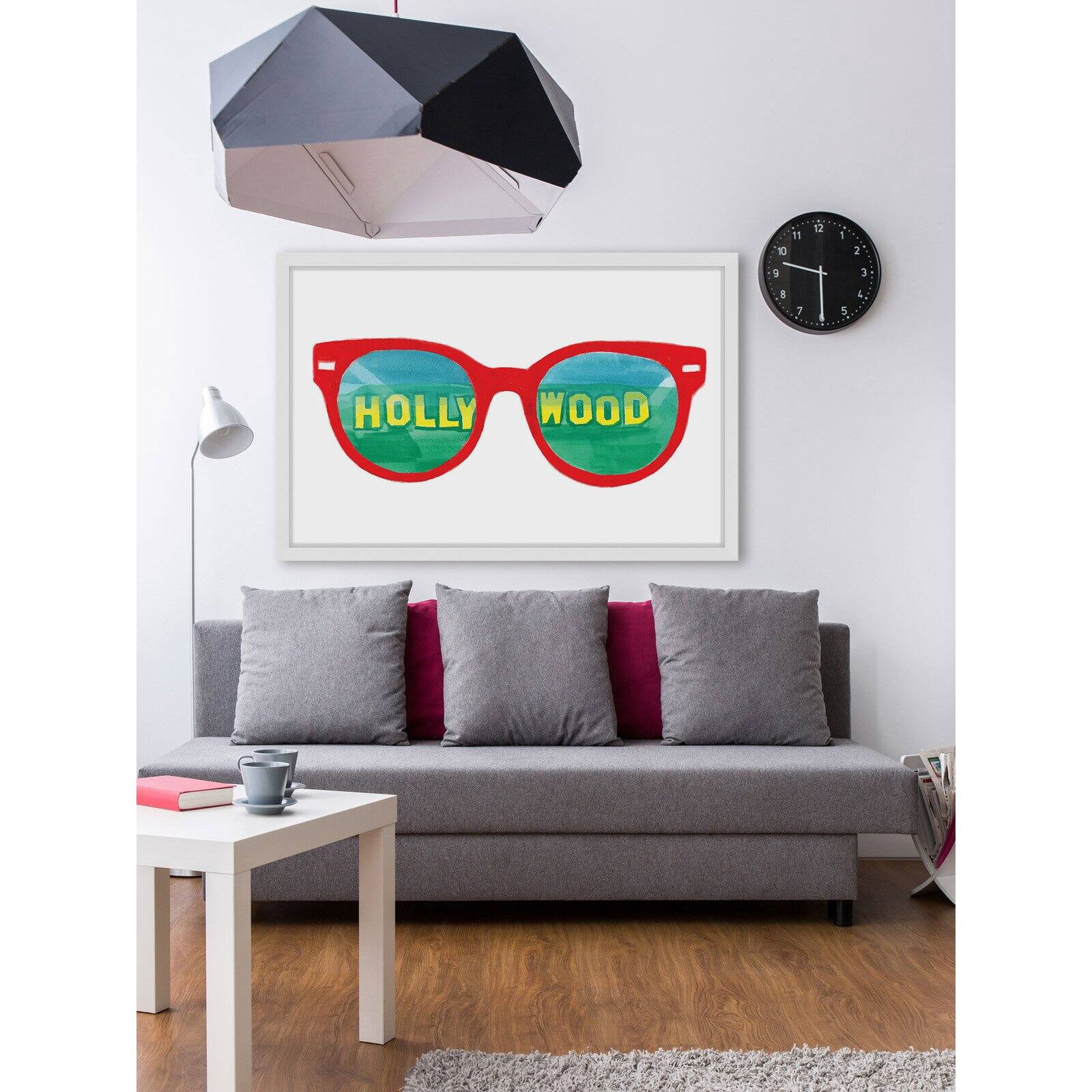 Marmont Hill "Hollywood Glasses" by Molly Rosner Framed Painting Print