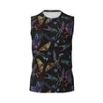 thumbnail image 6 of Lsque Lavender Flowers Print Men's Cotton Blend Sleeveless Muscle Shirts (S-3XL)- Moisture Wicking, Odor Protection, UPF 30+,Medium, 6 of 8