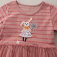 thumbnail image 6 of Pejock 1-7 Years Baby Girls' Cotton Dresses Kids Pageant Flower Girl Dress Baby Boys Girls Easter Lovely Bunny Candy Color Short Sleeve Dress, 6 of 6