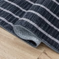thumbnail image 3 of JONATHAN Y WASHABLE Orton Distressed Ticking Stripe 3' x 5' Machine-Washable Polyester Area Rug, Charcoal and Cream, Farmhouse Vintage Style with Low Pile for Living Room WSH519C-3, 3 of 7