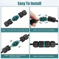 thumbnail image 5 of 4PCS 2 Way 3 Pole Junction Box IP68 Outdoor Waterproof Electrical Cable Connector Ø5-12 mm, 5 of 7