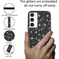 thumbnail image 3 of Compatible with Samsung Galaxy S23 Case Glitter Shockproof, Phone Samsung S23 Case Bling Sparkly TPU and PC Silicone Shiny Girl Women Thin Protective Cover (Black), 3 of 12