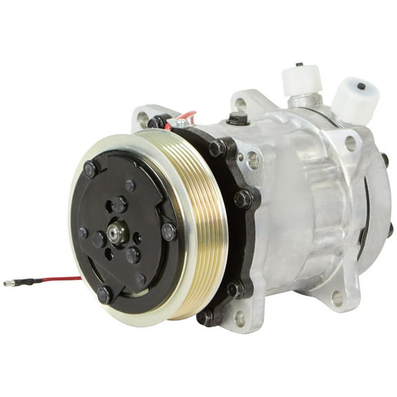 AC Compressor & 119mm 6 Groove A/C Clutch Replaces Sanden SD7H13 7304 w/ 12v 1-Wire Coil - BuyAutoParts