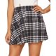 thumbnail image 1 of Women's Summer Basic Plaid Flared Pleated Mini Skater Skirt Blanco y Negro XL Blanco y Negro XL Xishao ropa, 1 of 2