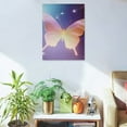 thumbnail image 5 of ZFLMY Butterfly Stars Hologram Art Modern Canvas Prints Wall Art Home Decor Living Room Bathroom Bedroom Office 12x16in, 5 of 5