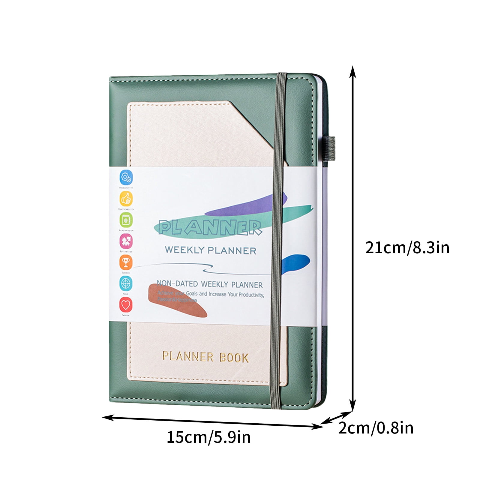 VOAVEKE 2024-2025 Planner,Academic Planner, Undated Schedule Book Planner Weekly Plan Book A5 Monthly Plan Notebook English Book