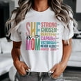thumbnail image 5 of Inspirational Christian Mom T-Shirt, Affirmation White Tee for Strong and Motivated Mothers, 5 of 6