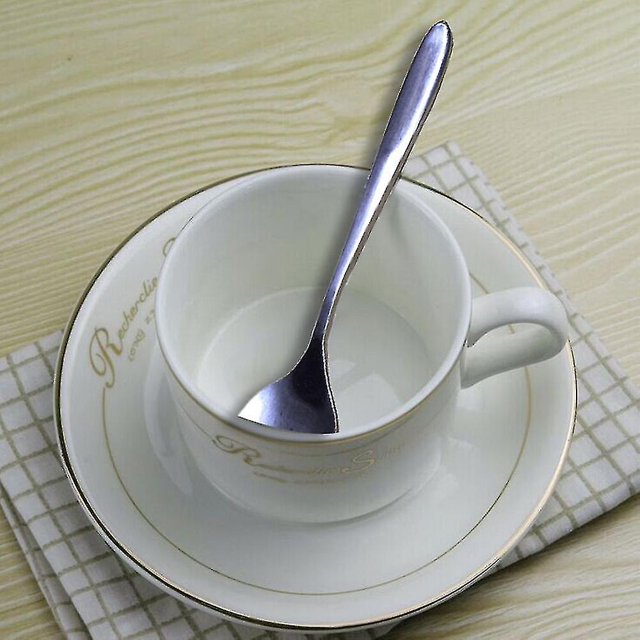 Paquete de cuchara de acero inoxidable de cucharaditas pequeñas de 15 cm de barra de restaurante