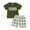Green, variant on Landzoo One Baby Boy Summer Clothes Daddys/Mamas Boy Matching Outfit Short Sleeve Embroidery T Shirt Plaid Toddler Shorts Set Cute Casual Boy’s Homewaer 9-12 Months