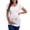 White, variant on zttd womens maternity short sleeve crew neck cute funny graphic ruched sides t shirt tops pregnancy tunic blouse