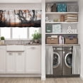 thumbnail image 3 of LALILO Kitchen Curtain Valance Mystical Autumn Forest Fog Rod Pocket Window Curtain 52"x 18" Set of 2, 3 of 7