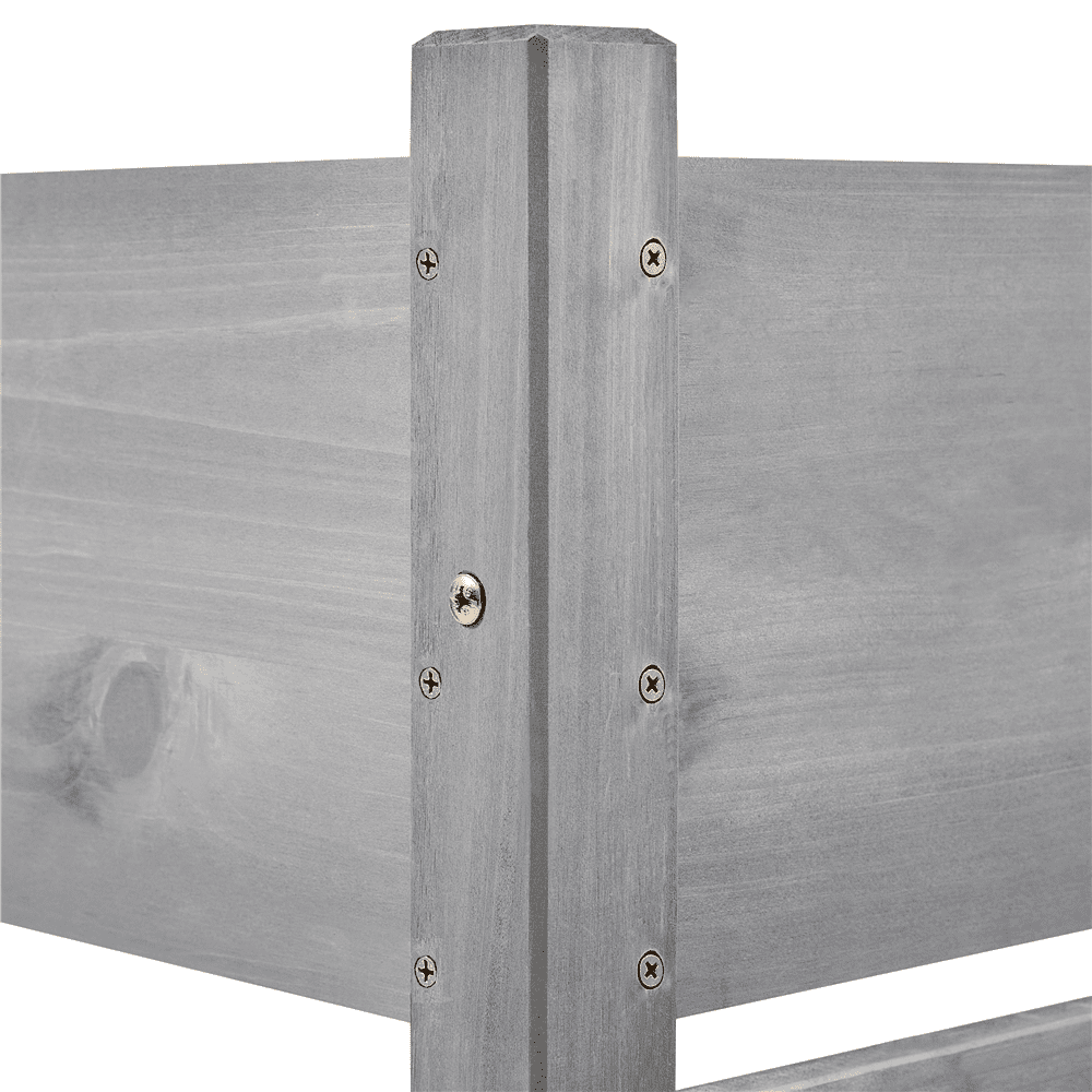Yaheetech Raised Garden Bed 47″ x 41″ x 29.5″ Gray Wood 2-Tier Planter Box for Flowers Vegetables Herbs