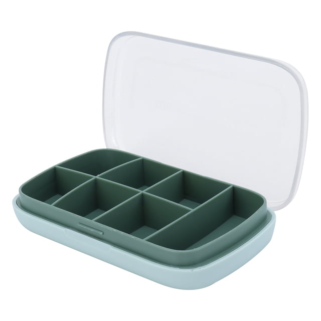 Caja De Tabletas, ABS Portátil Del Organizador De La Medicina Verde Para La Caja De La Medicina