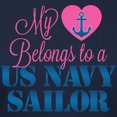 thumbnail image 3 of CafePress - Heart Navy Sailor Women's Dark T Shirt - Women's Traditional Fit Dark T-Shirt, 3 of 4
