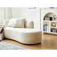 thumbnail image 5 of US Pride Furniture 90.2 inch Elegant Half Moon Design Curved Luxury 4-Seat Sofa with High-Density Foam Filled Ivory, 5 of 9