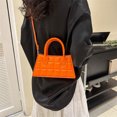 thumbnail image 1 of Bolso de mano para mujer, bolso de mano de piel sintética, bolso de mano para mujer, bandolera (naranja), 1 of 3