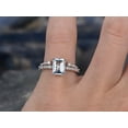 thumbnail image 2 of HeartsAndYou 2.1ct Natural Aquamarine Bridal Set Engagement Ring 100% 14k SOLID White Gold, 2 of 8