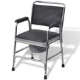 thumbnail image 1 of vidaXL Commode Chair Steel Black, 1 of 5