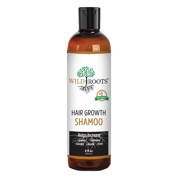 WildRoots Hair Growth Shampoo for Adults - Boosts Shine, Thickness & Volume, All Hair Types, 8oz