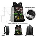 thumbnail image 4 of Yuyamidu Tractor Backpack with Lunch Box Set for Boys American Flag Kids Bookbag with Lunchbox & Pen Case & Water Bottle Carrier Bag, 4 in 1 Primary School Bags and Lunch Bag for Girls, 4 of 7