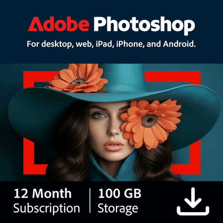 Adobe Photoshop for 1 User on Multiple Platforms [Digital Download]