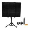 thumbnail image 1 of Microphone Isolation Cover Shield Professional 3‑Panel Pop Filter Sound Absorbing Foam, 1 of 8